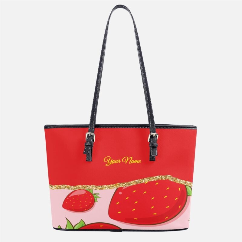 Fashion PU Tote Bags - Strawberry