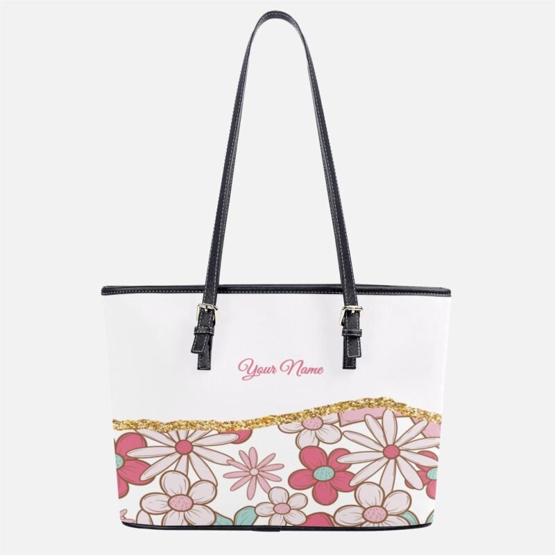 Custom Tote Bag With Your Name - Spring Flowers