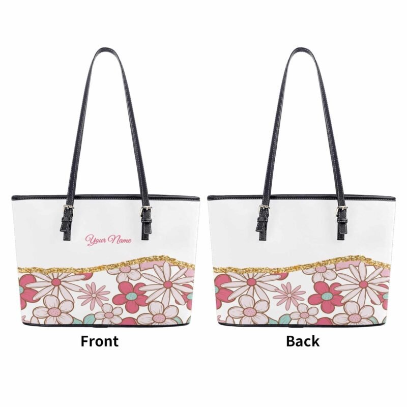 Custom Tote Bag With Your Name - Spring Flowers - Image 8