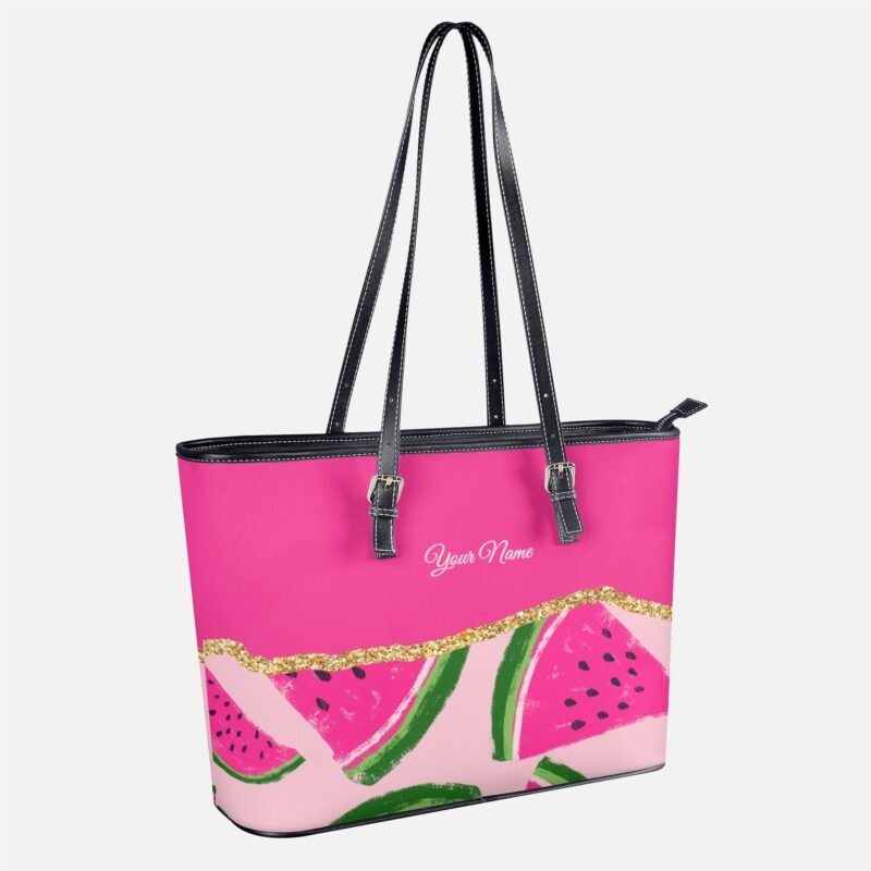 Watermelon Fashion PU Tote Bag - Image 2