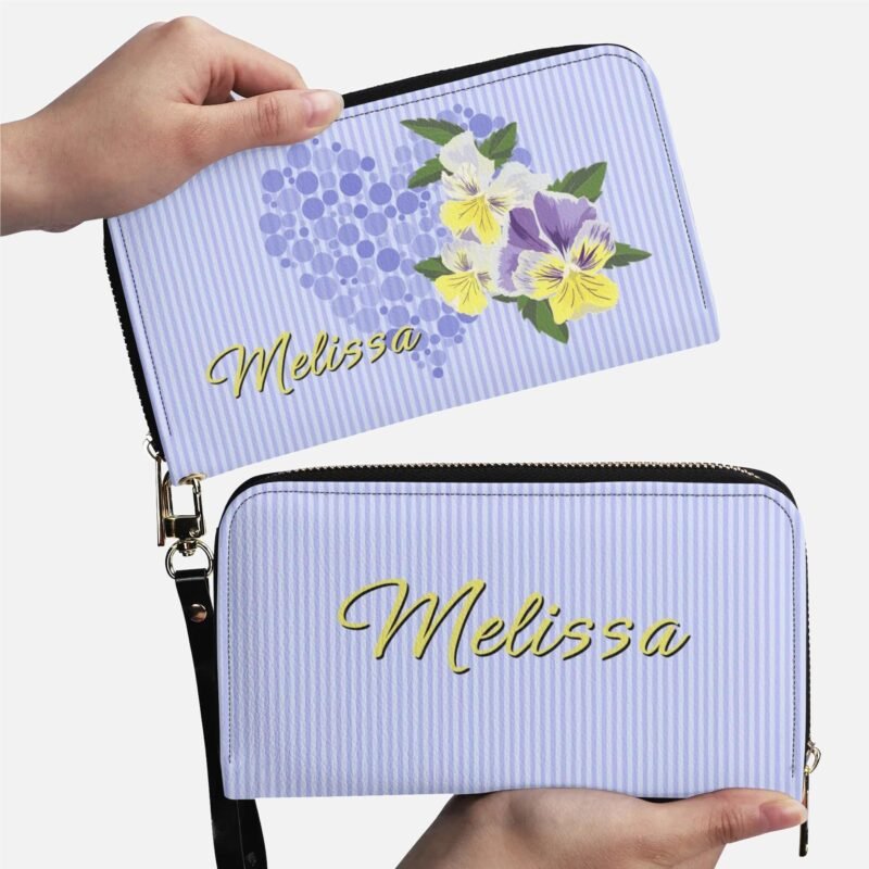 Custom Name Leather Wallet - Melisa - Image 2
