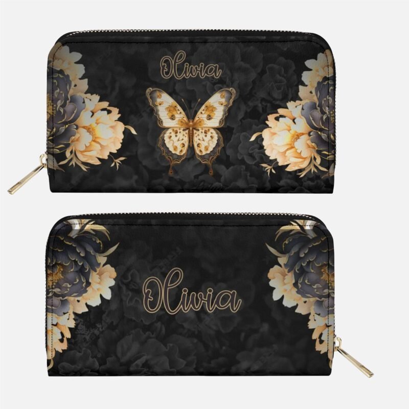 Customizable Leather Wallet - Olivia