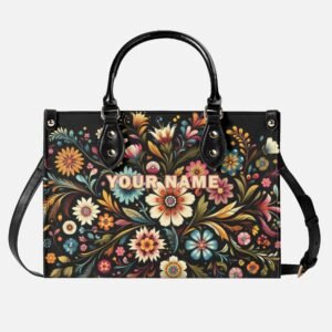 New Customizable Handbag For Women - Elegant Flowers